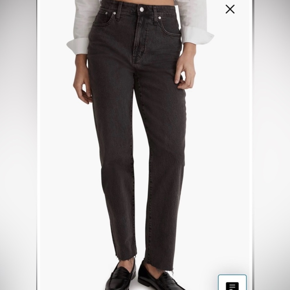 Madewell Women's Straight Leg Black Jeans